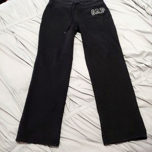 Gap black faded sweatpants with drawstring waist